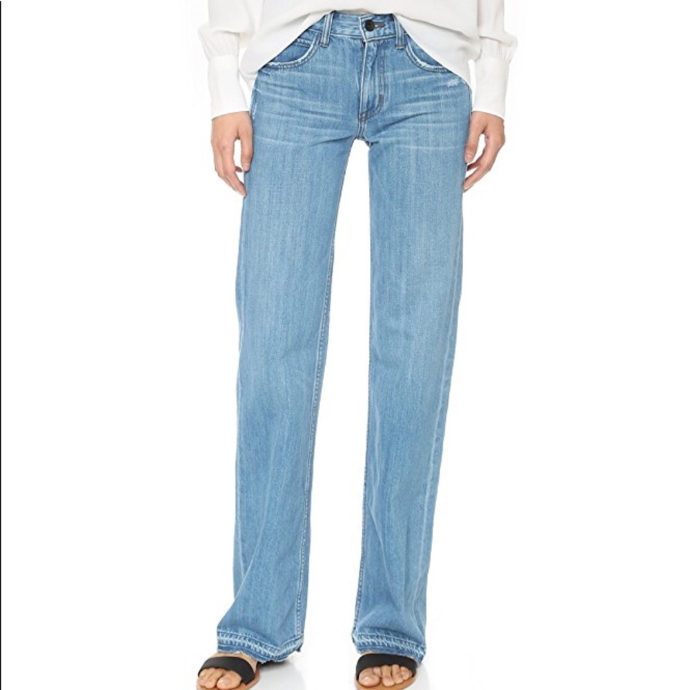 HELMUT LANG SOLD OUT MID BLUE VINTAGE FLARE JEANS